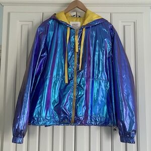 ASHLEY Sunrise Collection Purple/Blue Metallic Jacket/Wind Breaker Size 1X